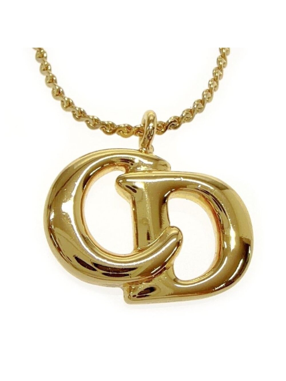 Dior CD Logo Necklace Gold